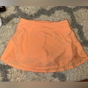 Vibrant Peach Skater Skirt